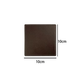 Brown Leather Coasters Set in 8pcs,Square Leather Coaster 10cm*10cm,Leather Cup Mats, Leather Drinking Coaster,PU Leather Cup Mats For Cafe,Bar
