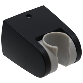 1 x Shower Holder/Wall Holder for Hand Shower with Screw and Dowel/Modern/Tilt/High-Quality ABS Plastic/Black/Grey Matt