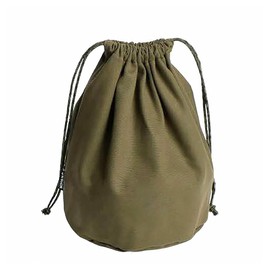 Expanded Canvas Drawstring Bag, Storage Pouch, For Outdoors, Foldable, Travel, Laundry Bag, Tool Storage, Lightweight & Durable, Camping, Fishing, Hiking, Mountain Climbing, 2 Sizes & 2 Colors, green