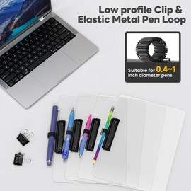 Juvealoe Horizontal Clipboard with Pen Holder, Clear 8.5 x 11 Plastic Clip Boards for Classroom, Teacher, Size 9 x 12.5 in, Landscape Layout, School & Office Supply(Pack of 2)