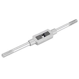 ExcInter Adjustable Tap Reamer Wrench 1 Pcs M1-M8 Silver Adjustable Tapping Handle Wrench for Holder Engineers Tap and Die Set Thread Cutting Tool