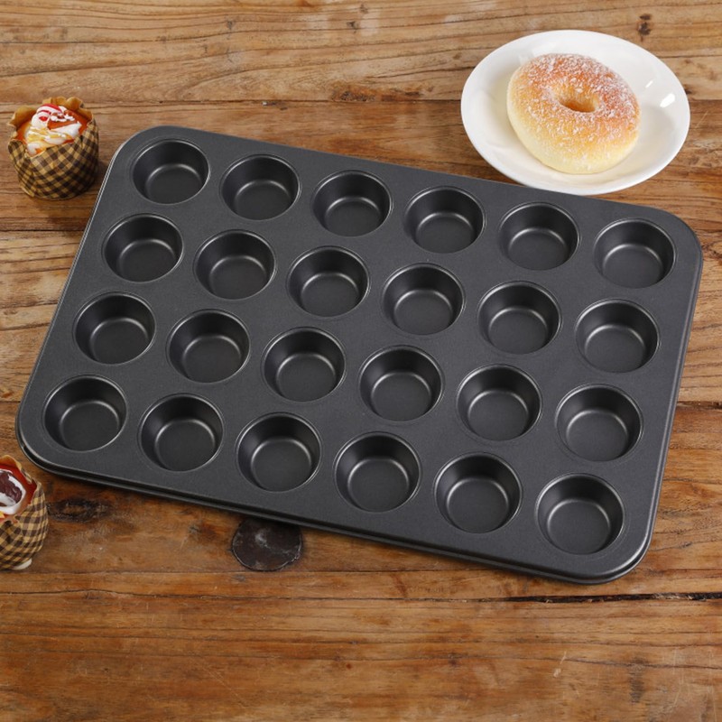 Aybloom Nonstick 24 Cups Mini Muffin Pan with Extended Handles