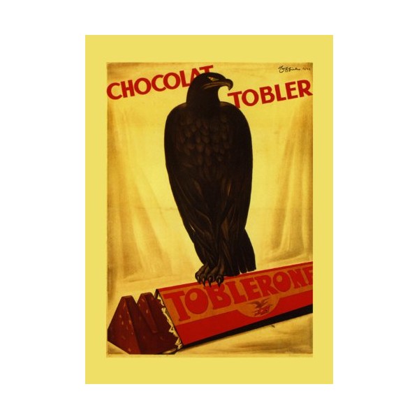 CANVAS Eagle Chocolate Chocolat Tobler Toblerone By Cappiello 20" X