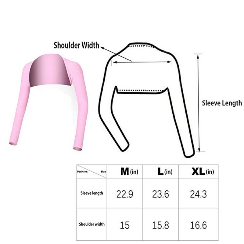 Women's Golf Cooling Shawl Sun Protection Outdoor Arm Sleeve (Medium,