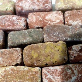 Building Blocks, Brick Red, Pack of 80, Made in Germany, Suitable for the Construction of Cribs Different Structures