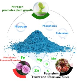 General Purpose 20-20-20 Nitrogen Phosphorus and Potassium Elemental Universal Water Soluble Flower Plant Fertilizer Fruits Vegetables to Promote Plant Rooting Germination Flowering and Fruiting