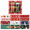 Christmas Masking Tape 12-Design Set, Gift Wrapping Journaling Decoration Deco