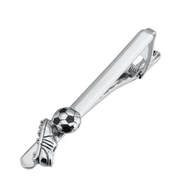 Football Boots Soccer Shoes Tie-Clip Silver Tie Clips