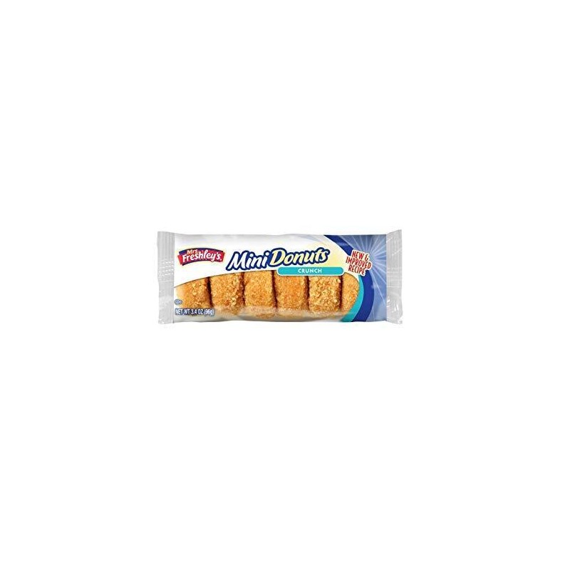 Mrs. Freshley's Donut Variety Assortment, Chocolate Frosted, Crunch, and Powd...