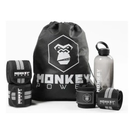 Monkey Power Pack Rodilleras Clasicas Muñequeras Fitness Gym