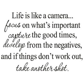 Hi-Shop Life is Like A Camera Quote Decors Wall Saying Decals Quote for Home Wall Stickers Nursery Decor(2)