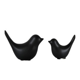 Hoshisea 2 Stück Schwarz Keramik Vogel, Moderne Tier Vogel Skulpturen, Minimalistischer Keramikvogel, Vogel Skulpturen, Für Wohnkultur, Kunsthandwerk, Hochzeitsgeschenke, Weihnachtsfeiern