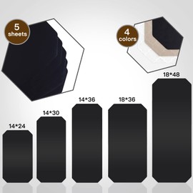 Poofzy Wire Shelf Liner 14 x 30, Set of 5 Shelf Liners for Wire Shelving Plastic Non-Adhesive for Pantry, Kitchen Cabinets (Black)