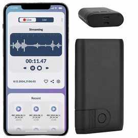 Tecno-10 Innovacion Microfono Espia Black Box WiFi Grabadora De Voz a Distancia Portable Soporta Audio En Vivo Activada por Voz Bateria 9 Meses Modo Espera
