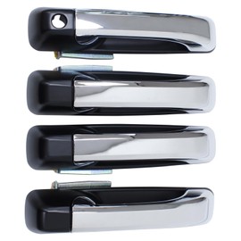 MOTOKU Front and Rear Driver and Passenger Side Exterior Door Handle Chrome for Ram 1500 2500 3500 4500 5500 2010-2018