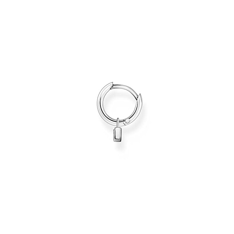 Thomas Sabo Single Creole Earrings with Lock Pendant 925 Sterling