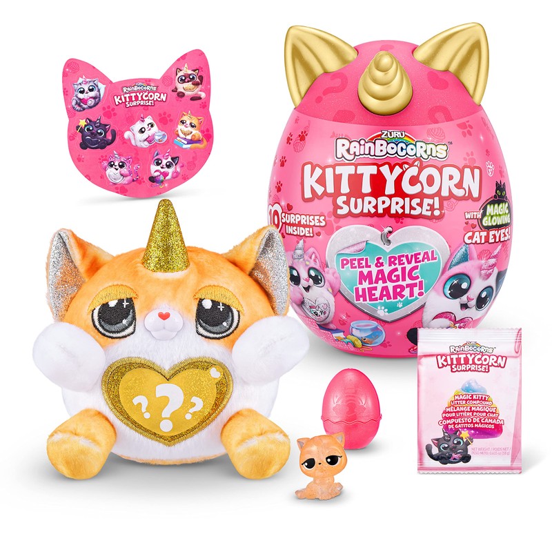 Rainbocorns Kittycorn Surprise, Surprise Plush Pet Unboxing (stilar kan variera)