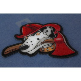 Ivamis Fireman's Best Friend Small Iron on Patch - 3.5x3 inch - P4863