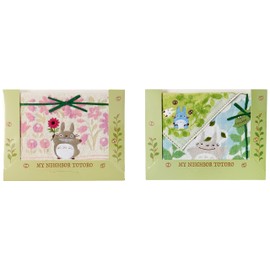 Marushin 1105043600 Ghibli My Neighbor Totoro, Hinataboko in the Forest (1 Hand Towel, 1 Face Towel, 1 Bath Towel), Gift, Housewarming, Celebration