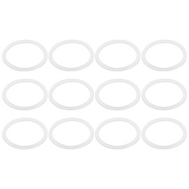 uxcell Silicone Seals for Mason Jar, 12pcs - Rubber Gasket for Glass Jars, Wide Mouth Leak Proof Fits Canning Lids (White)