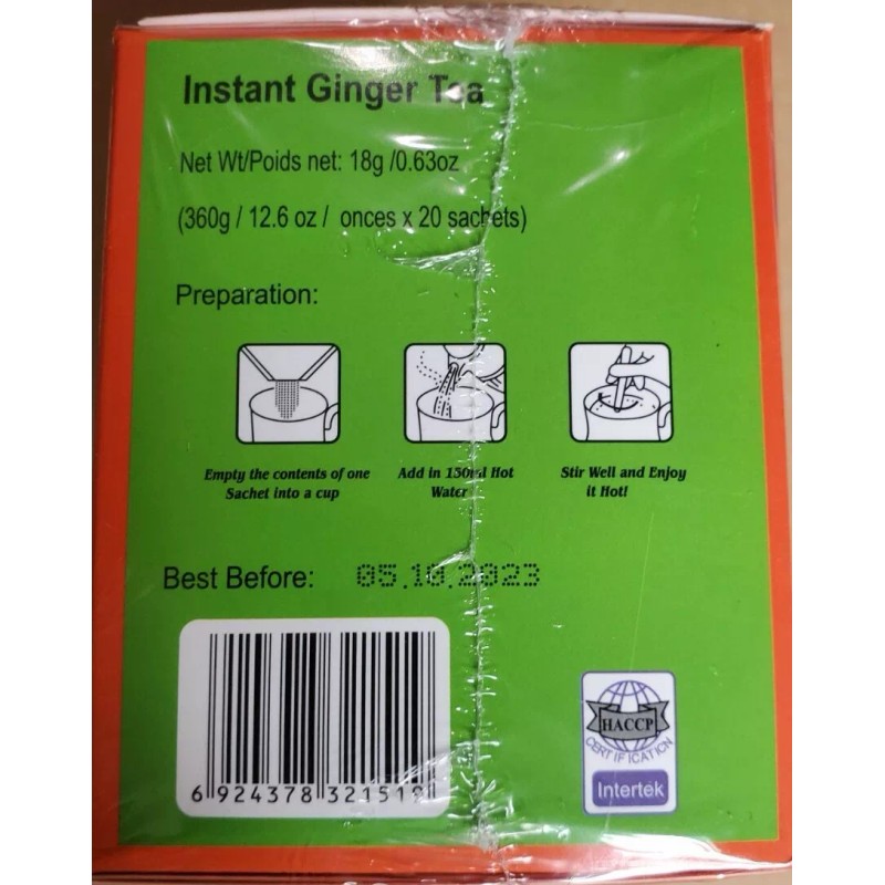 West Indian Ginger Tea Instant Honey Crystals Ginger Tea 20