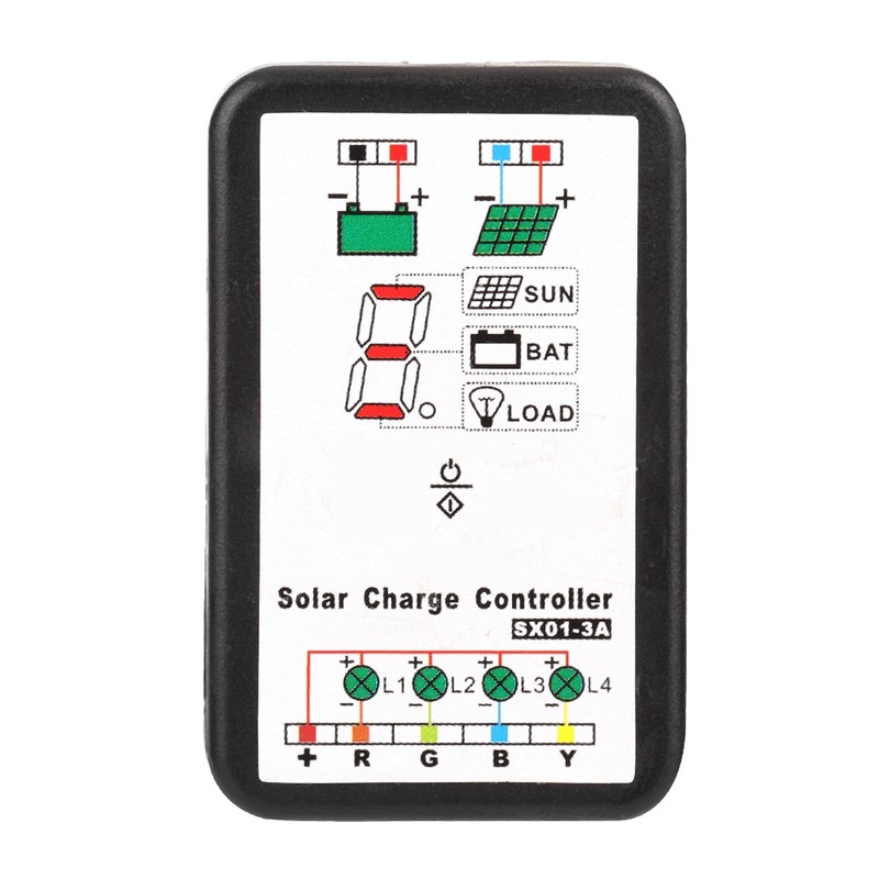 6V 12V PWM Solar Charge Controller Support for Lithium and