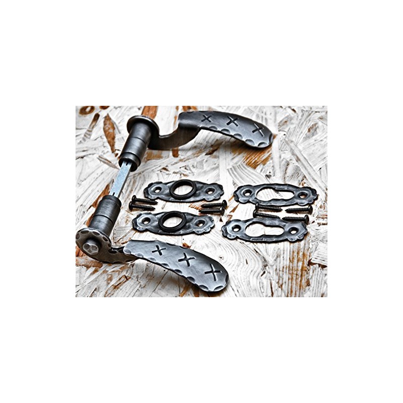 UHRIG Door Handle Made of Wrought Iron Galvanised Door Handle