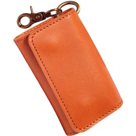 Berkut Tochigi Leather Key Case with Carabiner Smart Key YKK Zipper, Small, Compact, Camel