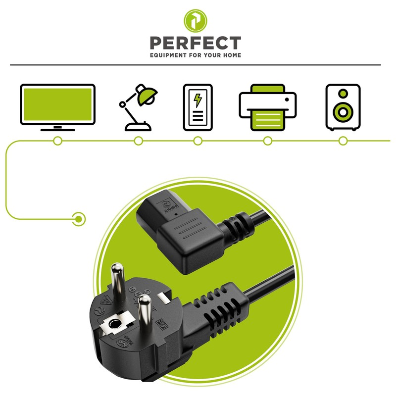 Perfect Power Cable, IEC Cable, 3 Pin, 3.0 m, Plug