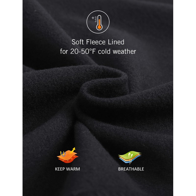 baleaf Men's Fleece Lined Pants Winter Athletic Workout Hiking Track