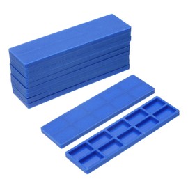 sourcing map 20 Pcs Plastic Flat Shims for Leveling, 5mm(3/16") Structural Tile Composite Shims, Plastic Glazing Blocks for Home Improvement, Window, Toilet, Table, Blue