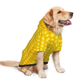 Fresh Ripe Corn Cobs Pattern Dog Clothes Hoodie Sweaters Sweatshirts Pet Costume for Medium and Large Dogs Cats Large