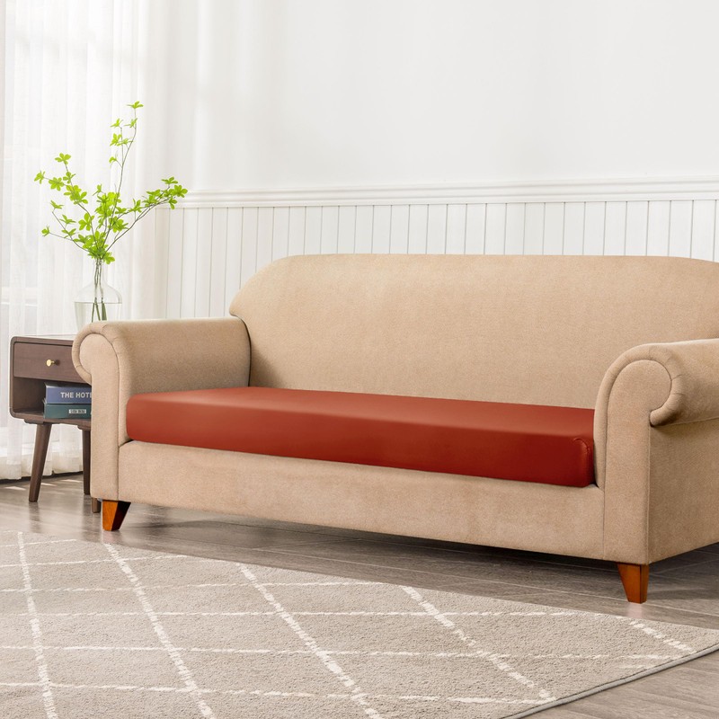 SUBRTEX Leather Waterproof Cushion Covers Breathable Sofa Seat Slipcpvers for
