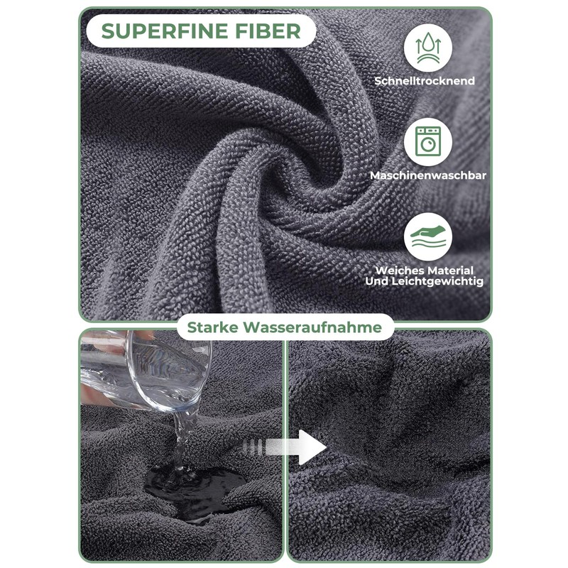 Dog Bathrobe, Quick Drying Microfibre Bath Towel, Bibykivn Adjustable Dog