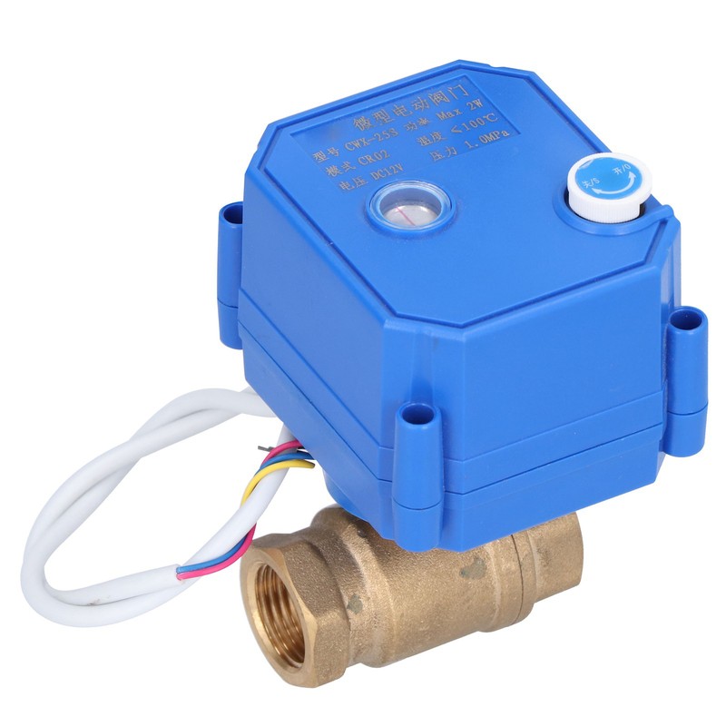 Motorized Ball Valve Brass Straight Pipe Pressure Device with Switch