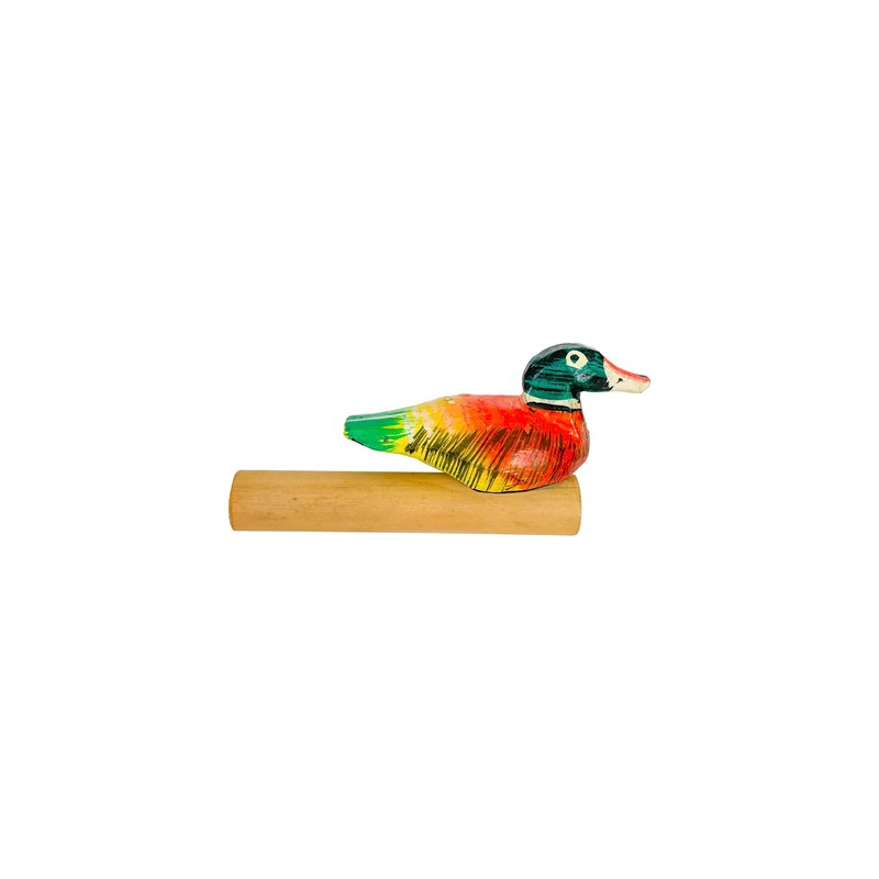 My Family House Painted Duck Caller Brown - Bamboo -