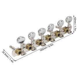 Guitar Tuning Key, 12 String Guitar String Tuning Peg Tuner Machine Head 6L 6R Guitar String Tuning Key Head Open Tuners Peg Musical Instrument Parts for Acoustic or Electric Guitar