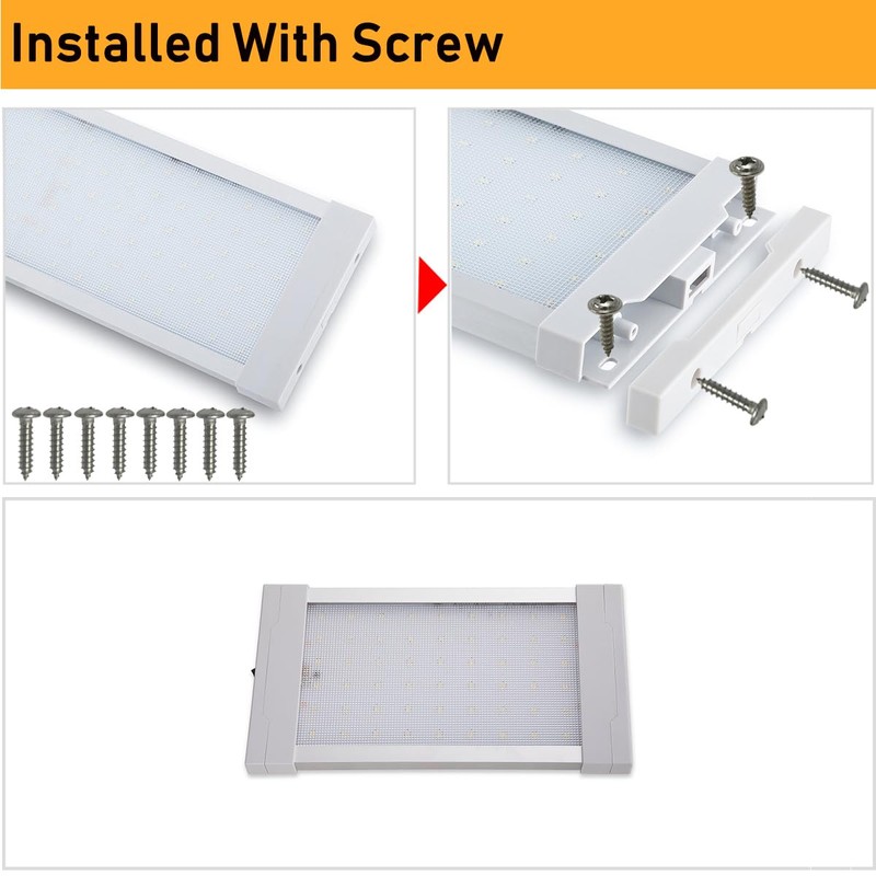 RV Camper Under-Cabinet Interior LED Light Fixture 10.2" x 5.9"