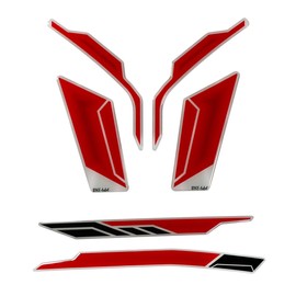 Tankpad Sticker Chain Guard Compatible with Kawasaki Z900 Red Silver X550182
