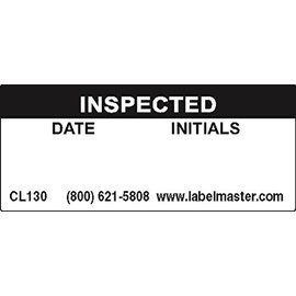 Labelmaster CL130 Inspected Label, Paper, 1 3/4" x 3/4" (Pack of 500)