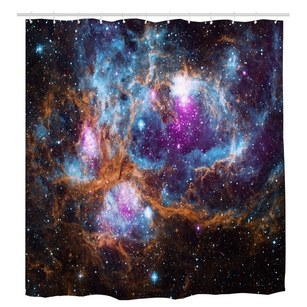 Mimihome Galaxy Bathroom Shower Curtain,Space Universe Shower Curtains Set with