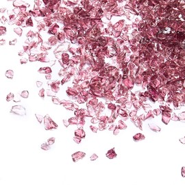 TWINKLING High Luster Crushed Glass, Broken Glass, Glass Gems Chips for DIY Resin Art Epoxy Crafts, Nail Art, Geode Painting, 1-3mm(200g) (Purple)