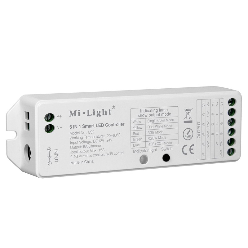 LIGHTEU®, Miboxer Milight 8 zone remote control and 5 in