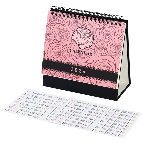Koqye Desk Calendar 2025-2026 July to December 2026, Small Flip