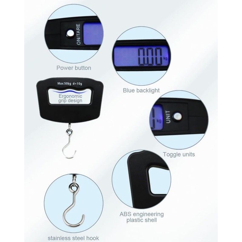 Hanging Luggage Scale Digital Portable Light Weight Tavel Weighing