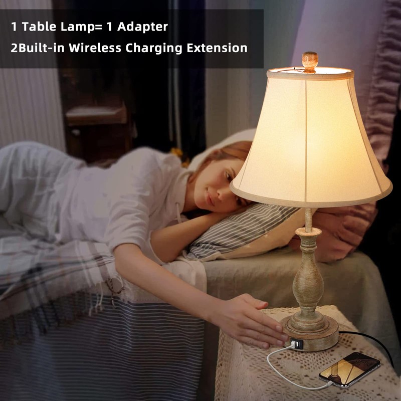Farmhouse Table Lamp Touch Control 3-Way Dimmable Table Lamp, Modern