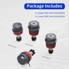 4 Upper Lower Heavy-Duty Ball Joints Compatible with 1984-2001 Jeep