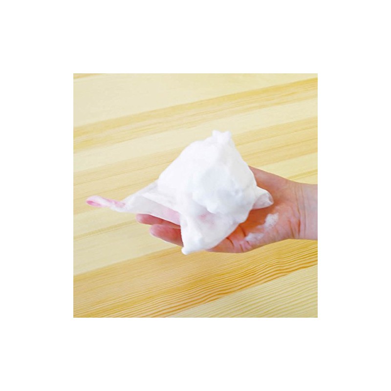 Kokubo Facial Cleansing Net, Fine Foaming with Sponge, Heart Sponge