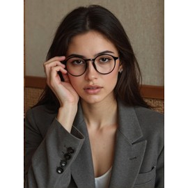 VISOONE Round Lightweight Blue Light Blocking Glasses Women Men Fashion Cute Thin Eyewear Niko