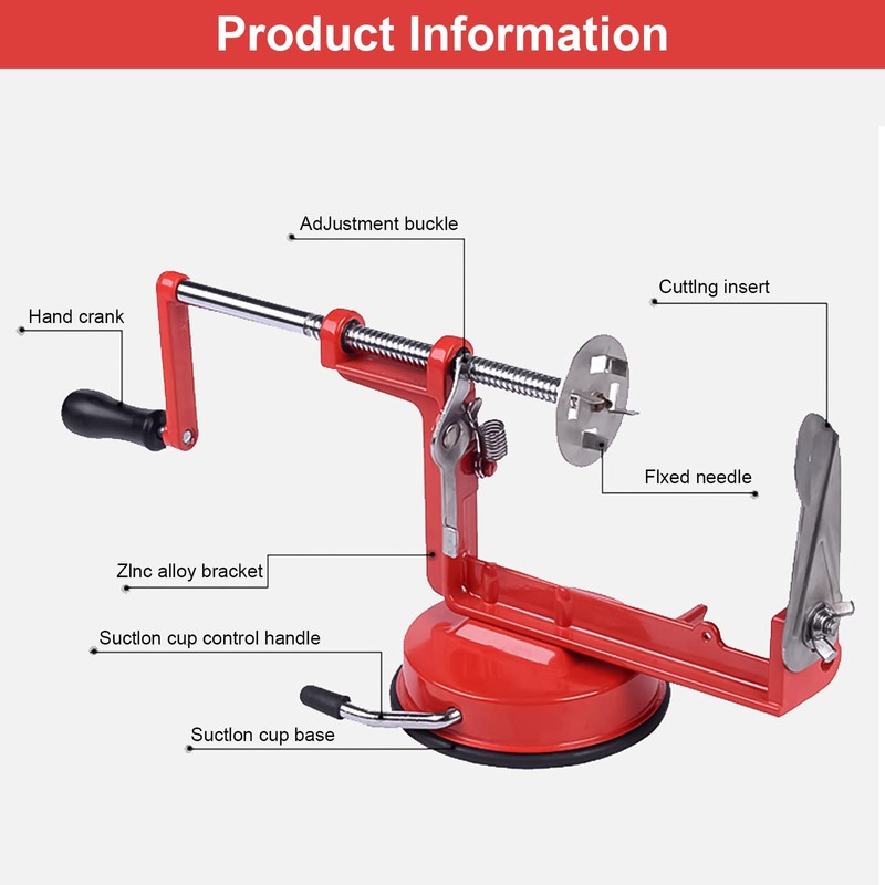 Tornado Potato Spiral Cutter, Stainless Steel Manual Potato Spiral Twister,